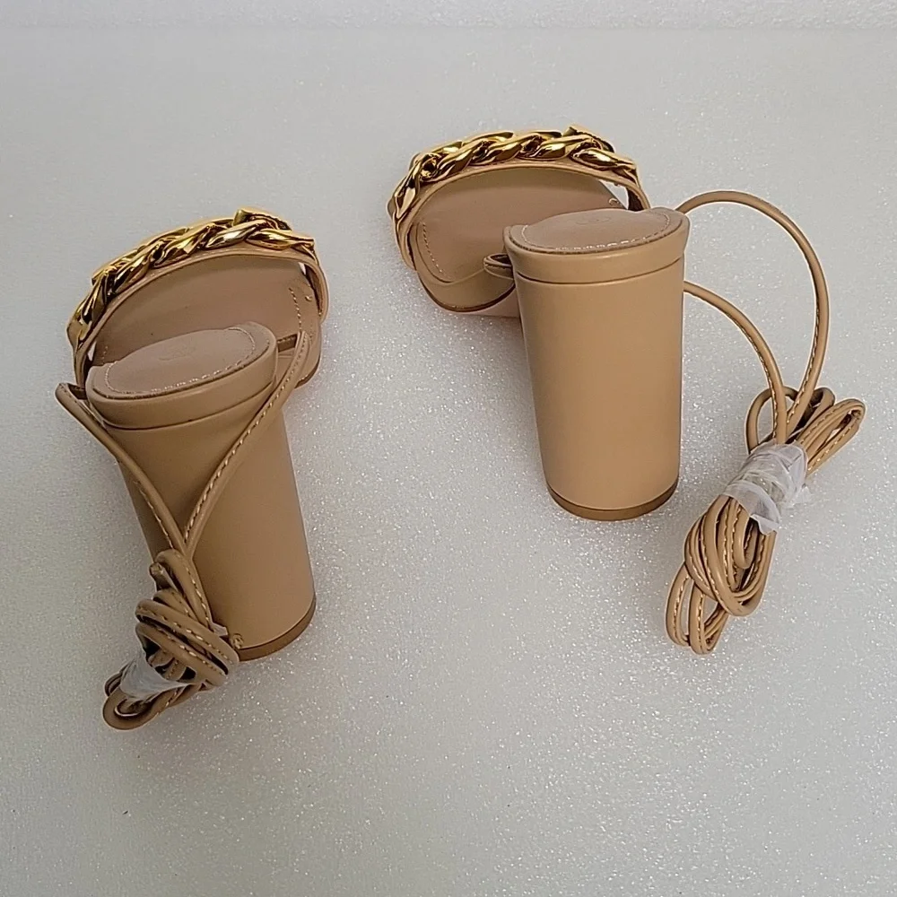 Women's Sandals, Square Open Toe, Chunky Block Heel, Ankle Strap - Picture 4 of 9